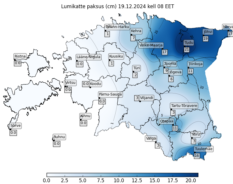 Ilmateenistuse lumikatte kaart