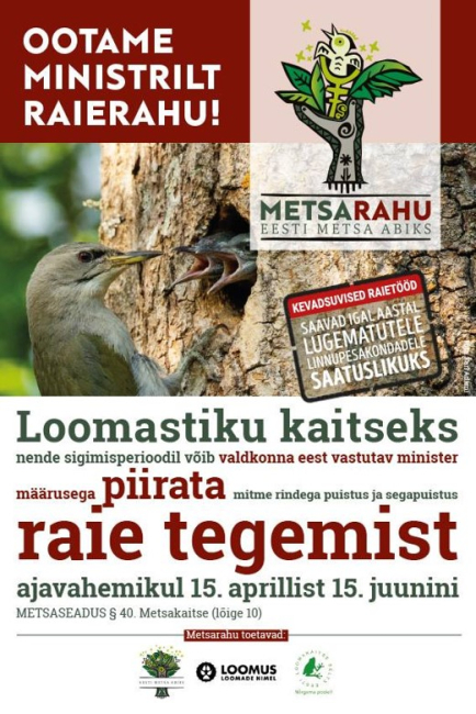 Kodanikuorganisatsioonid paluvad avaliku kirjaga ministeeriumilt raierahu